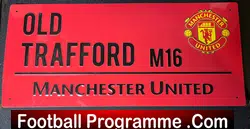 Manchester United Old Trafford Street Sign Metal – Man Utd