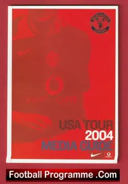Manchester United Tour of America USA Media Guide Man Utd 2004 - football memorabilia