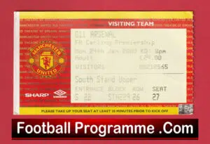 Manchester United v Arsenal 2000 – Football Ticket