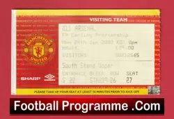 Manchester United v Arsenal 2000 – Football Ticket