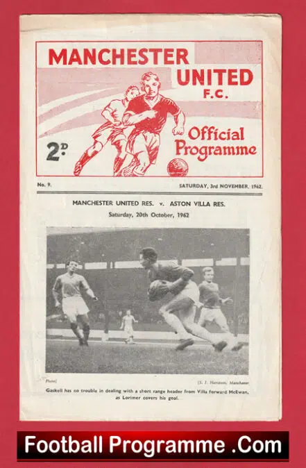 Manchester United v Aston Villa 1962 – Reserves Match