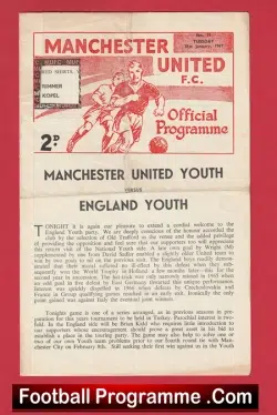 Manchester United v England 1967 – Youth Match + Brian Kidd