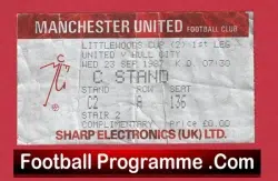 Manchester United v Hull City 1987 – Football Ticket