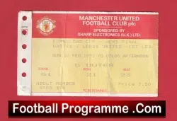 Manchester United v Leeds United 1991 – Semi Final Ticket