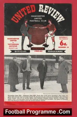 Manchester United v Tottenham 1963 – Matt Busby in the Snow