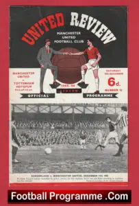 Manchester United v Tottenham 1965 – Man United Spurs