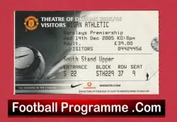 Manchester United v Wigan Athletic 2005 – Football Match Ticket