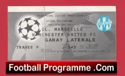 Marseille v Manchester United 1999 – Match Ticket France