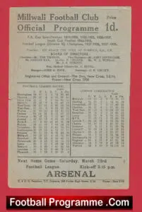 Millwall v Aston Villa 1946
