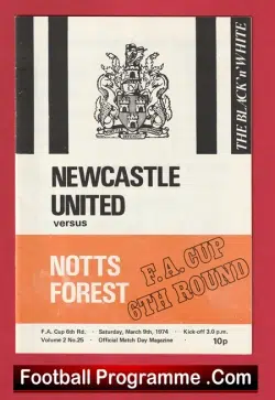 Newcastle United v Nottingham Forest 1974