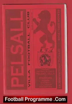 Pelsall Villa v Stafford TN 2003 - football programme