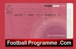 Queens Park v Glasgow Rangers 2012 – Match Ticket