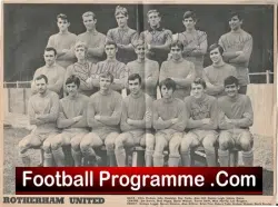 Rotherham United Football Club Multi Autographed Signed Team Picture 1968 - football memorabilia