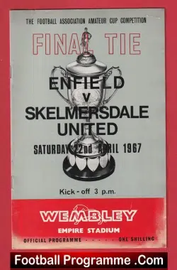 Skelmersdale United v Enfield 1967 - Amateur Cup Final Wembley + Ticket - football memorabilia