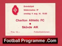 Skovde AIK v Charlton Athletic 1988 – Football Ticket Sweden