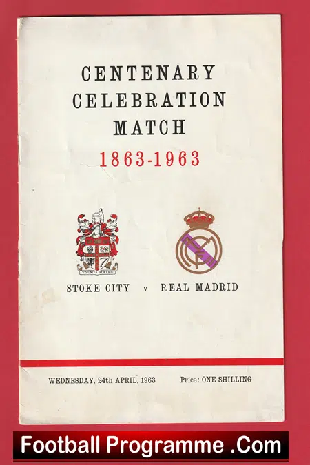 Stoke City v Real Madrid 1963 - Centenary Match Pushkas - Di Stefano - Image 2