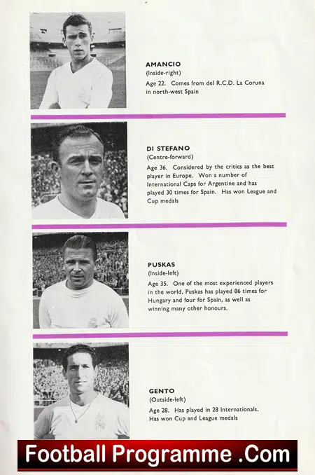 Stoke City v Real Madrid 1963 - Centenary Match Pushkas - Di Stefano - Image 3