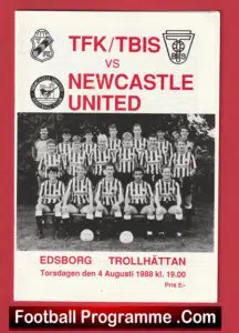 TFK TBIS v Newcastle United 1988 – Sweden