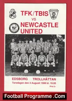 TFK TBIS v Newcastle United 1988 – Sweden