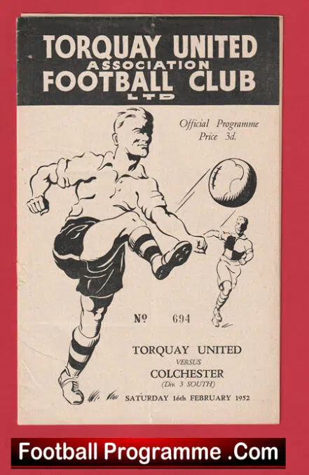 Torquay United v Colchester United 1952