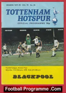 Tottenham Hotspur v Blackpool 1978
