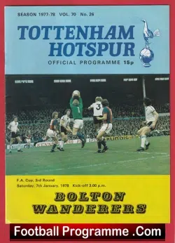 Tottenham Hotspur v Bolton Wanderers 1978