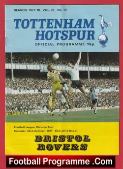 Tottenham Hotspur v Bristol Rovers 1977