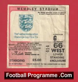 Tottenham Hotspur v QPR 1982 – FA Cup Final Football Ticket