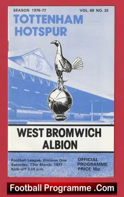 Tottenham Hotspur v WBA 1977