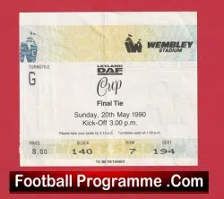 Tranmere Rovers v Bristol Rovers 1990 – Challenge Trophy Cup Final Ticket