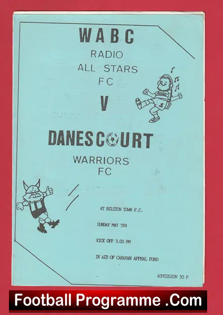 WABC Radio Al Stars v Danescourt Warriors 1980s - at Bilston Town FC - Image 2