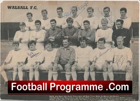 Walsall Football Club Multi Autographed Signed Team Picture 1960's - Image 2