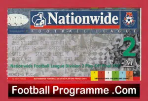 Walsall v Reading 2001 – Playoff Final L2 Football Ticket