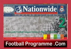 Walsall v Reading 2001 – Playoff Final L2 Football Ticket