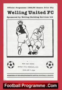 Welling United v West Ham United 1995
