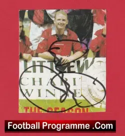 Manchester United David May Signed Autograph Man Utd