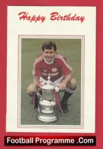 Manchester United Multi Autographed Signed Birthday Card 1990s + Robson etc