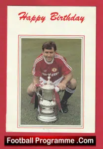 Manchester United Multi Autographed Signed Birthday Card 1990s + Robson etc