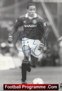Manchester United Paul Ince + Ferguson Signed Autograph Picture Man Utd