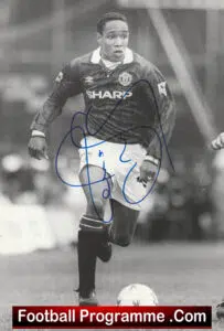 Manchester United Paul Ince + Ferguson Signed Autograph Picture Man Utd
