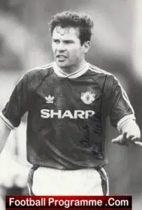 Manchester United Brian McClair + Liam O’Brien Signed Autographed Picture Man Utd