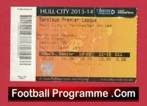 Hull City v Manchester United 2013 – Football Ticket