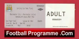 Manchester City v Manchester United 2010 – Cup Semi Final Ticket