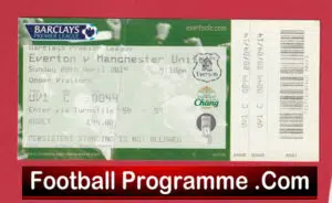 Everton v Manchester United 2014 – Football Ticket