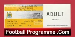 Manchester City v Manchester United 2007 – Match Day Ticket