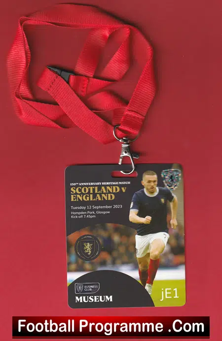 Scotland v England 2023 - Hampden Park Lanyard Ticket - Image 2