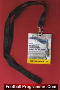 Inverness Caledonian Thistle v Falkirk 2015 – Cup Final Lanyard Ticket