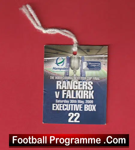 Glasgow Rangers v Falkirk 2009 - Cup Final Lanyard Ticket - Image 2