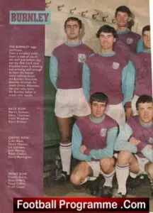 Burnley Football Club Multi Autographed Signed Team Picture 1960’s