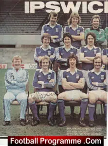 Ipswich Town Football Club Multi Autographed Signed Team Picture 1970’s